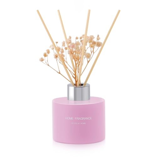 L'odeur Vill Reed Diffuser Set Jasmin-Lilie,4.06oz(120ml) duftender Diffuser mit 4 Fragrance Sticks, Home raumduft Duft ätherisches Öl Reed Diffuser für Zuhause Badezimmer Regal Dekor. von L'odeur Vill
