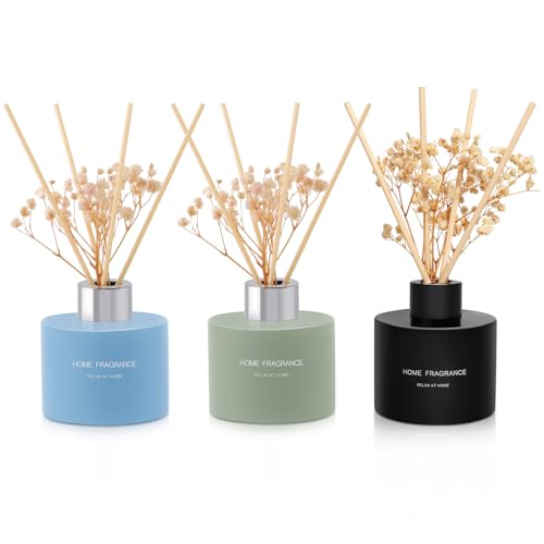 L'odeur Vill Reed Diffuser Set Lavendel/Vanille/marokkanischer Bernstein, 4.06 oz x 3 duftender Diffuser mit 12 Fragrance Sticks, Home raumduft Duft ätherisches Öl für Zuhause Badezimmer Regal Dekor. L'odeur Vill Reed Diffuser Set Lavendel/Vanille/marokkanischer Bernstein, 4.06 oz x 3 duftender Diffuser mit 12 Fragrance Sticks, Home raumduft Duft ätherisches Öl für Zuhause Badezimmer Regal Dekor. von L'odeur Vill