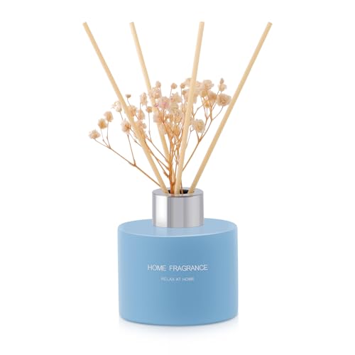 L'odeur Vill Reed Diffuser Set Lavendel-Geranium,4.06oz(120ml) duftender Diffuser mit 4 Fragrance Sticks, Home raumduft Duft ätherisches Öl Reed Diffuser für Zuhause Badezimmer Regal Dekor. ﻿ von L'odeur Vill