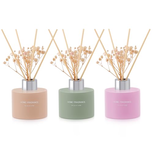 L'odeur Vill Reed Diffuser Set Leinen/Vanille/Jasmin Lilie, 4.06 oz x 3 duftender Diffuser mit 12 Fragrance Sticks, Home raumduft Duft ätherisches Öl Reed Diffuser für Zuhause Badezimmer Regal Dekor. L'odeur Vill Reed Diffuser Set Leinen/Vanille/Jasmin Lilie, 4.06 oz x 3 duftender Diffuser mit 12 Fragrance Sticks, Home raumduft Duft ätherisches Öl Reed Diffuser für Zuhause Badezimmer Regal Dekor. von L'odeur Vill
