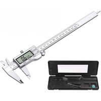 200 mm Digitaler Messschieber aus Edelstahl mit /Zoll/mm mit großem LCD-Display Messschieber Nonius Durchmessermessung, Tiefenmesser 200 mm Digitaler Messschieber aus Edelstahl mit /Zoll/mm mit großem LCD-Display Messschieber Nonius Durchmessermessung, Tiefenmesser von L&H-CFCAHL
