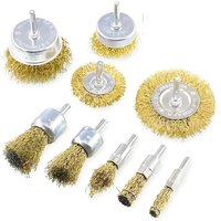 9 stücke Messing Drahtbürste, Scheibenbürste Topfbürste Rundbürste Für Bohrmaschine, Edelstahldraht 9 stücke Messing Drahtbürste, Scheibenbürste Topfbürste Rundbürste Für Bohrmaschine, Edelstahldraht von L&H-CFCAHL