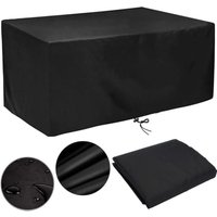 Abdeckungen für Gartenmöbel Wasserdicht Schutzhülle für Gartentische 225x110 Gartenmöbel-Abdeckungen 225x110x75cm 420D Schwarz Wasserdicht Anti-UV von L&H-CFCAHL