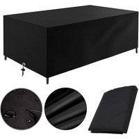 Gartenmöbel-Abdeckung, 230 x 165 x 80 cm, Schwarz, 420D Oxford, rechteckig, Gartentisch-Abdeckung, Schutzplane, Gartentisch, Outdoor-Möbel, Gartenmöbel-Abdeckung, 230 x 165 x 80 cm, Schwarz, 420D Oxford, rechteckig, Gartentisch-Abdeckung, Schutzplane, Gartentisch, Outdoor-Möbel, von L&H-CFCAHL