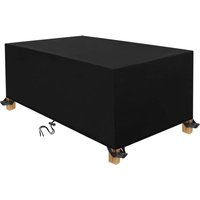 Gartenmöbelbezug, 120 x 95 x 75 cm, Gartentischbezug, wasserdichte Gartenmöbelabdeckung, UV-beständiges Oxford-Gewebe, schwarz Gartenmöbelbezug, 120 x 95 x 75 cm, Gartentischbezug, wasserdichte Gartenmöbelabdeckung, UV-beständiges Oxford-Gewebe, schwarz von L&H-CFCAHL