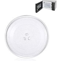 Mikrowellen-Drehteller 25,5 cm, Glas, Universal-Mikrowelle mit 3 Befestigungen, geeignet für Universal-Mikrowellen von L&H-CFCAHL