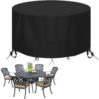 Runde Gartenmöbel-Abdeckung 190 x 80 cm schwarz Gartentisch-Abdeckung Schutzhülle wasserdichte Plane für Gartenmöbel und Winterlagerung Runde Gartenmöbel-Abdeckung 190 x 80 cm schwarz Gartentisch-Abdeckung Schutzhülle wasserdichte Plane für Gartenmöbel und Winterlagerung von L&H-CFCAHL
