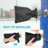 Wasserhahnabdeckung für den Außenbereich, 21 cm x 15 cm (schwarz), 2 Stück, Frostschutz-Wasserhahnabdeckung, wasserdichte Gartenhahnabdeckung, für von L&H-CFCAHL