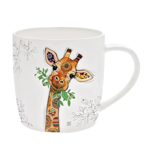 Lesser & Pavey Gina Giraffe Tasse, Keramik-Kaffeetassen für Zuhause oder Arbeit, Premium-Design-Tassen für alle Gelegenheiten, entworfen von Bug Art, schöne Tassen für Tee, Kaffee und heiße Getränke von L & P Home & Gifts