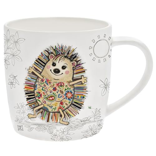 L & P Home & Gifts Hattie Igel-Keramik-Kaffeetasse, 330 ml, Premium-Design für Zuhause oder Arbeit, entworfen von Bug Art, ideal für Tee, Kaffee und heiße Getränke von L & P Home & Gifts