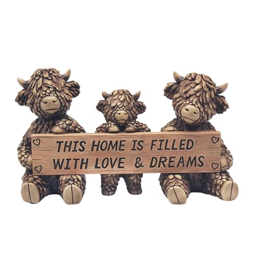 Lesser & Pavey Hughie Highland Cows Liebesfiguren, Statuen für Heimdekoration, ideale Ornamente, Freundschaftsgeschenke für Damen und Herren, schöne Tischdekoration und Wohnzimmer-Accessoires Lesser & Pavey Hughie Highland Cows Liebesfiguren, Statuen für Heimdekoration, ideale Ornamente, Freundschaftsgeschenke für Damen und Herren, schöne Tischdekoration und Wohnzimmer-Accessoires von L & P Home & Gifts