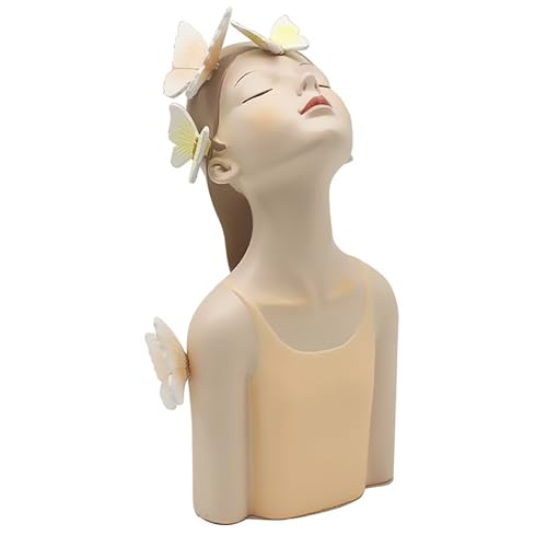 Lesser & Pavey Papillon Chic Pfirsich 26 cm Mädchenfigur für Zuhause und Büro | Heimdekoration Ornament Geschenk für Frauen | Wohnzimmer elegante Feen-Mädchen-Statue | schöne Innenfigur von L & P Home & Gifts