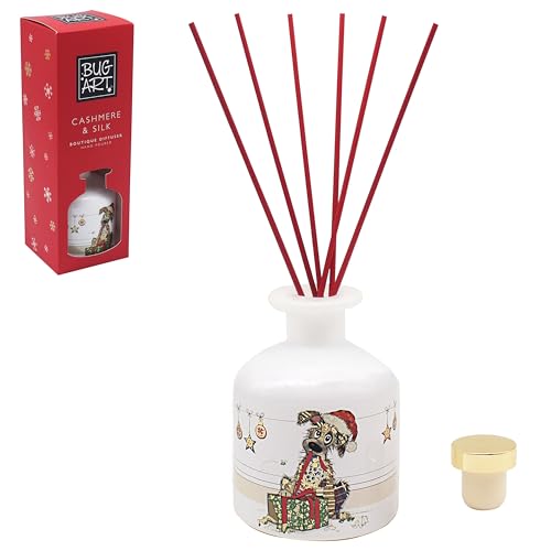 Lesser & Pavey Xmas Bug Art Mutt Diffusor für Zuhause, schöner Lufterfrischer für Stressabbau und ruhigen Geist, Aromatherapie-Diffusor, Geschenk für Damen und Herren Lesser & Pavey Xmas Bug Art Mutt Diffusor für Zuhause, schöner Lufterfrischer für Stressabbau und ruhigen Geist, Aromatherapie-Diffusor, Geschenk für Damen und Herren von L & P Home & Gifts