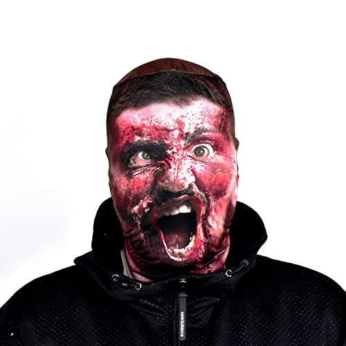 gruselig Halloween Gesichtsmaske schreiend Irrer design Kostüm Horror Lycra von L&S PRINTS FOAM DESIGNS