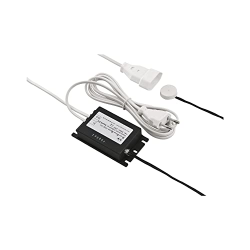 L&S Kapazitiver Schalter mit rundem Sensor, unsichtbarer Einbau Schaltsensor, 230V bis max. 550W, Kunststoff schwarz von L&S