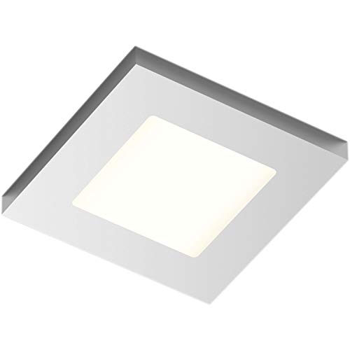L&S LED Aufbauleuchte Lucky 2, Deckenlampe eckig, 4000K neutralweiß, Aufbauspot dimmbar mit Magnetbefestigung 12V - 2 W, Kunststoff alufarbig von L&S