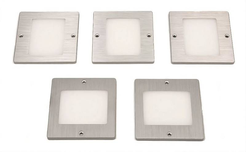 L&S Unterschrankleuchte Anbauleuchte 5er Set Neutralweiß Aluminiumgehäuse Edelstahl L&S Unterschrankleuchte Anbauleuchte 5er Set Neutralweiß Aluminiumgehäuse Edelstahl von L&S