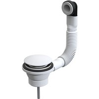 Mattweißer Abflussstopfen mit Überlauf, Modell Clic-Clac, Universalanschluss L.B. Plast SLI232-B weiß matt von L.B. PLAST