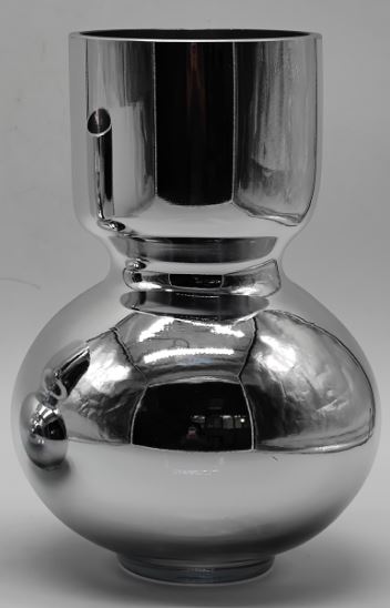 L.C. Wholesaler Glasvase 26x18cm 220545 H ca.26cm in silber von L.C. Wholesaler