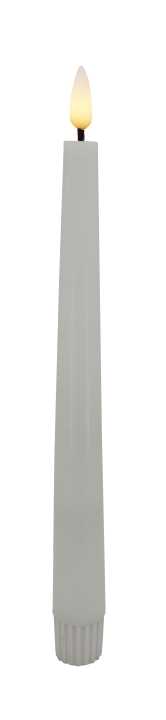 L.C. Wholesaler LED-Dinnerkerze 2er-Set WINTER ca. Ø 2,2, H 17,5cm in white smooth, 2.2x17.5cm von L.C. Wholesaler