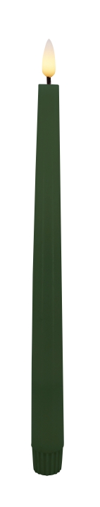 L.C. Wholesaler LED-Dinnerkerze 2er-Set WINTER ca. Ø 2,2, H 26,5cm in green smooth von L.C. Wholesaler
