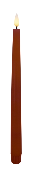 L.C. Wholesaler LED-Dinnerkerze 2er-Set WINTER ca. Ø 2,2, H 26,5cm in red smooth, 2.2x26.5cm von L.C. Wholesaler