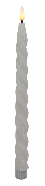 L.C. Wholesaler LED-Dinnerkerze 2er-Set WINTER ca. Ø 2,2, H 26,5cm in white smooth, 2.2x26.5cm von L.C. Wholesaler