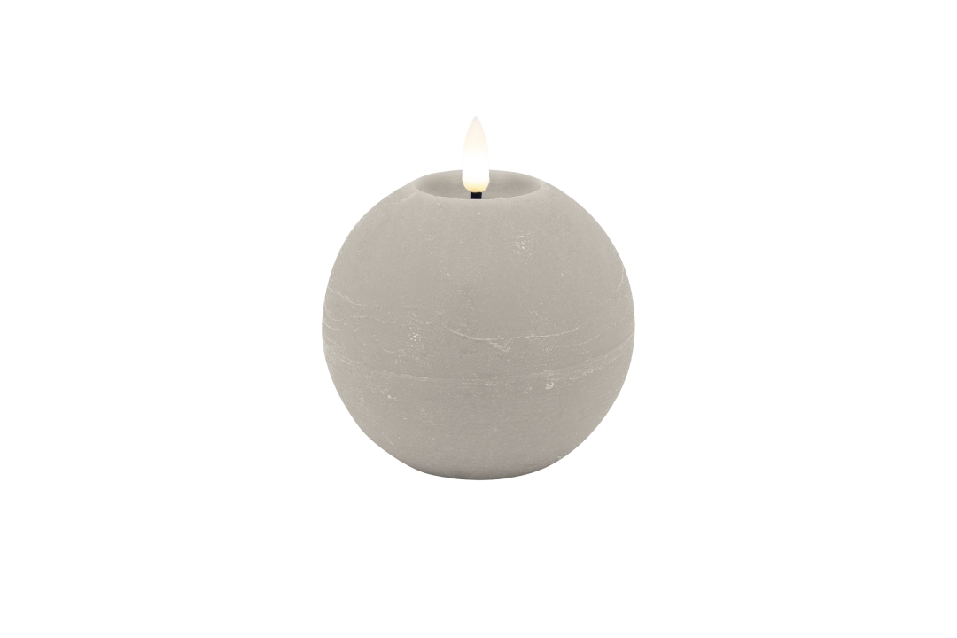 L.C. Wholesaler LED-Kugelkerze BASIC ca. Ø 10, H 8,5cm in sand rustic, 10x8.5cm von L.C. Wholesaler