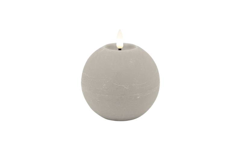 L.C. Wholesaler LED-Kugelkerze BASIC ca. Ø 10, H 8,5cm in sand rustic, 10x8.5cm von L.C. Wholesaler