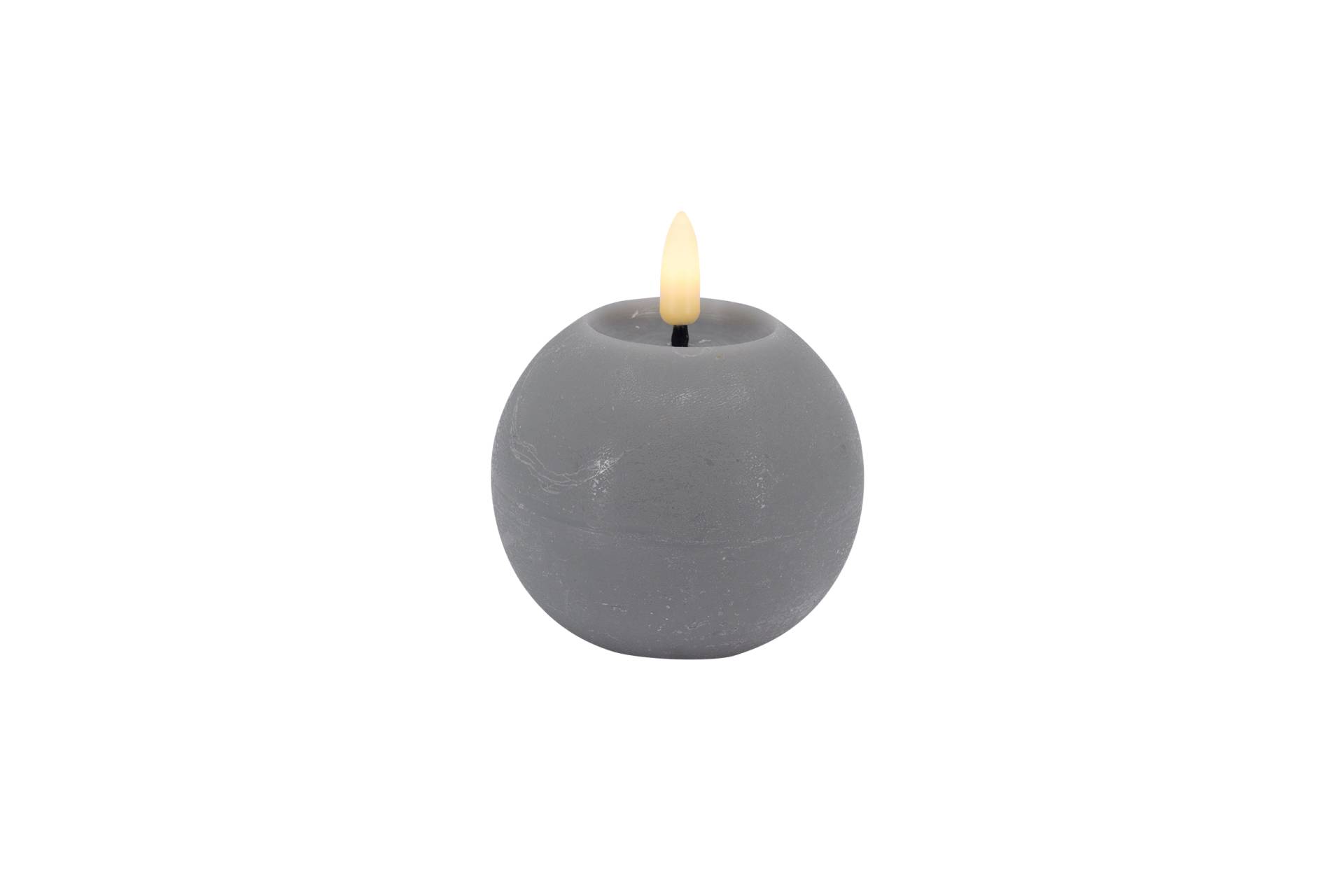 L.C. Wholesaler LED-Kugelkerze BASIC ca. Ø 8, H 7cm in grey rustic, 8x7cm L.C. Wholesaler LED-Kugelkerze BASIC ca. Ø 8, H 7cm in grey rustic, 8x7cm von L.C. Wholesaler