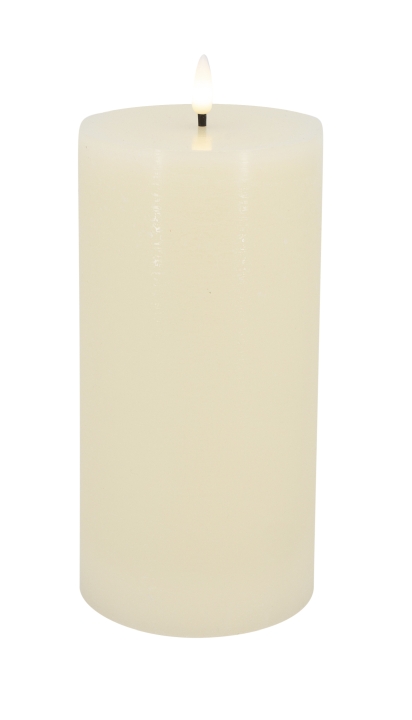 L.C. Wholesaler LED-Stumpenkerze BASIC ca. Ø 10, H 20cm in cream rustic, 10x20cm von L.C. Wholesaler