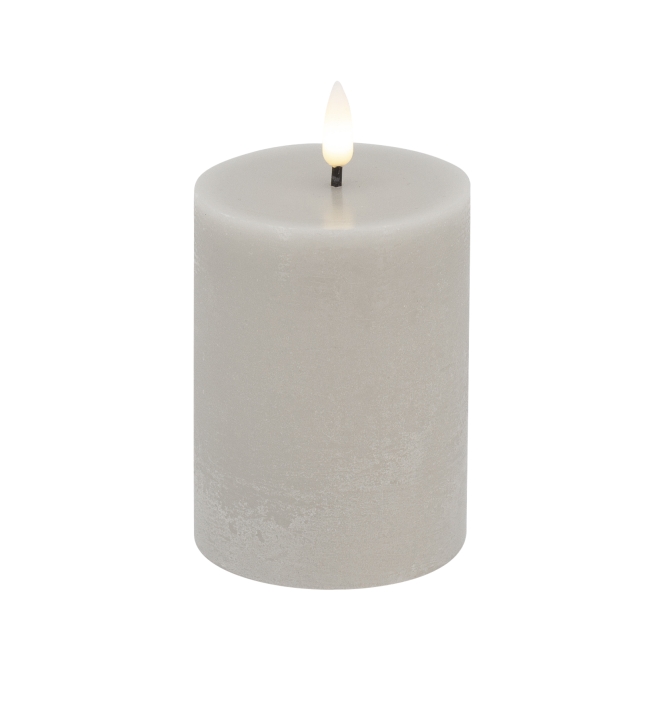 L.C. Wholesaler LED-Stumpenkerze BASIC ca. Ø 7,5, H 10cm in sand rustic, 7.5x10cm von L.C. Wholesaler