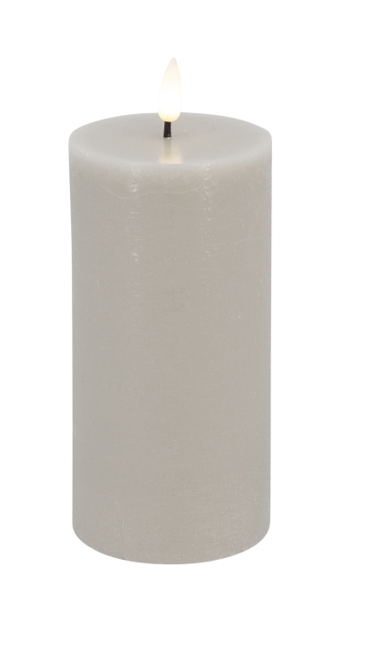L.C. Wholesaler LED-Stumpenkerze BASIC ca. Ø 7,5, H 15cm in sand rustic, 7.5x15cm von L.C. Wholesaler