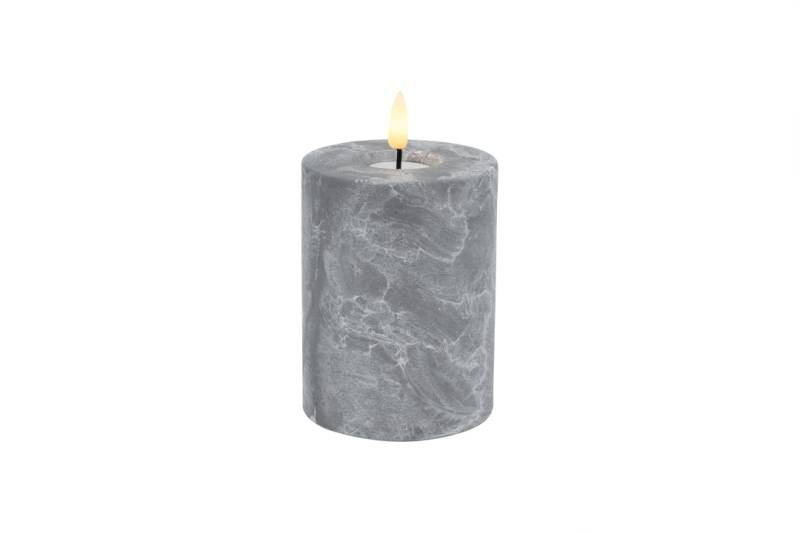 L.C. Wholesaler LED-Stumpenkerze BETON ca. Ø 8, H 10cm in mit 6h-Timer, D:8 H:10cm von L.C. Wholesaler