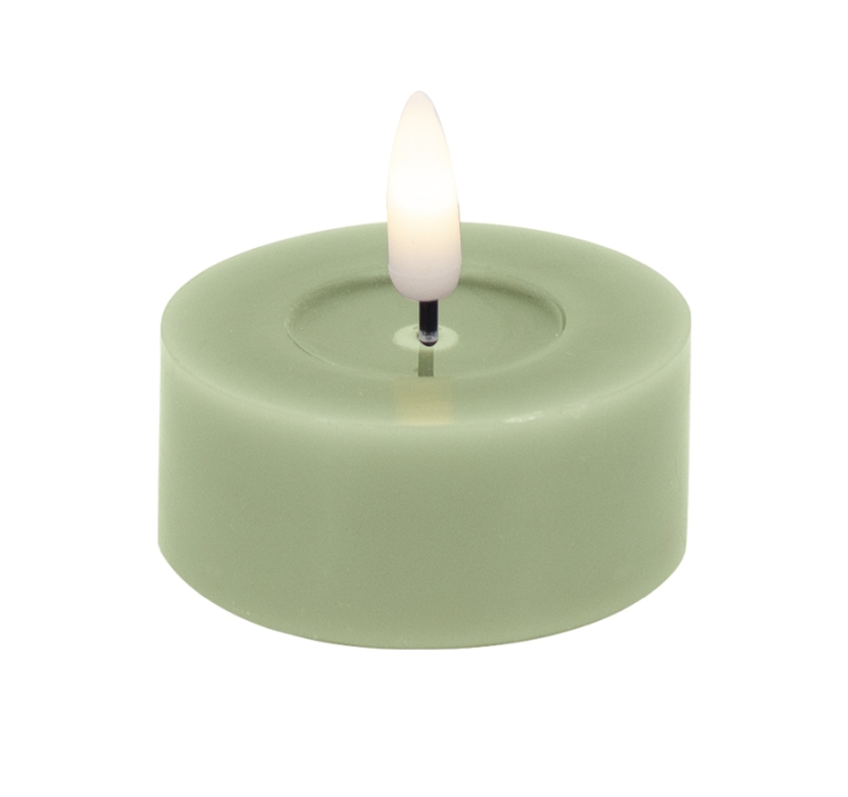 L.C. Wholesaler LED-Teelicht 2er-Set BASIC ca. Ø 4,5, H 2,5cm in green smooth, 4.5x2.5cm L.C. Wholesaler LED-Teelicht 2er-Set BASIC ca. Ø 4,5, H 2,5cm in green smooth, 4.5x2.5cm von L.C. Wholesaler