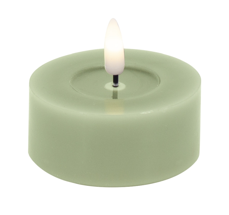 L.C. Wholesaler LED-Teelicht 2er-Set BASIC ca. Ø 6, H 3cm in green smooth, 6.8x3cm L.C. Wholesaler LED-Teelicht 2er-Set BASIC ca. Ø 6, H 3cm in green smooth, 6.8x3cm von L.C. Wholesaler