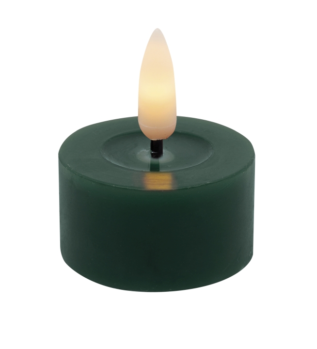 L.C. Wholesaler LED-Teelicht 2er-Set WINTER ca. Ø 4,5, H 2,5cm in Winter green smooth von L.C. Wholesaler