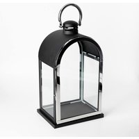 L.C. Wholesaler Laterne Höhe: 55 cm, Silber / schwarz matt von L.C. Wholesaler
