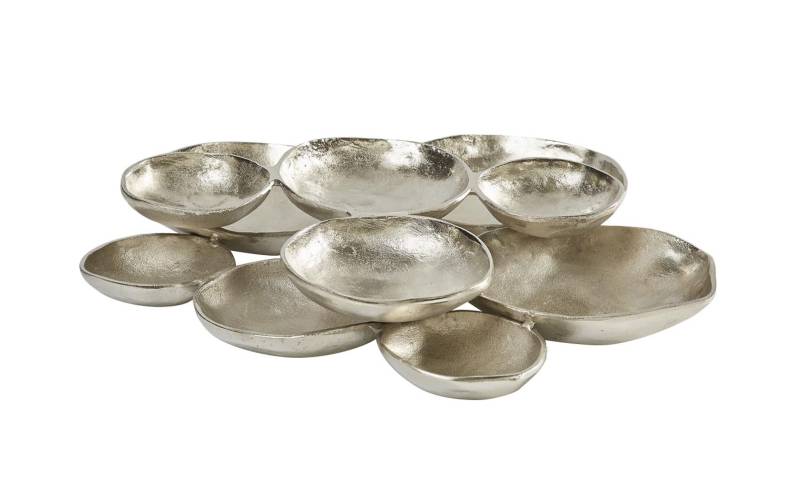 L.C. Wholesaler Multiple Schalen 57x8x57cm MULTIPLE B/H/T ca.57x8x57cm in silber von L.C. Wholesaler