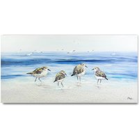 L.C. Wholesaler Ölbild Möwen am Strand, 70 x 140 cm Öl auf Leinwand von L.C. Wholesaler