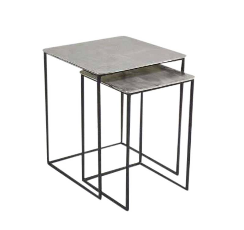 L.C. Wholesaler Tisch 47x47x50cm groß  in Alu/Metall schwarz von L.C. Wholesaler