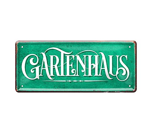 Blechschild Deko Metall-Schild Fun Vintage Spruch 28cm x 12cm Gartenhaus von L.E.M.B. Hometrends