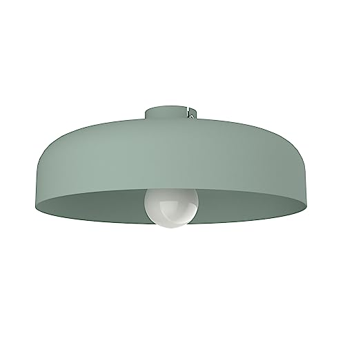 L+ LED-Deckenleuchte, Metall, zylindrisch, modern, Durchmesser 40 cm, Farbe Grün von L+