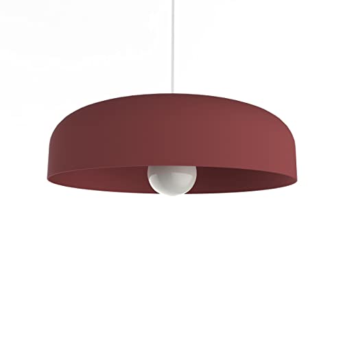 L+ Hängeleuchte aus Metall, zylinderförmig, Durchmesser 40 cm - 50 cm, Farbe Rot von L+