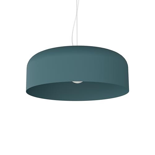 L+ Hängelampe Wohnzimmer Metall Zylinder Form Kronleuchter Moderne Küche Kronleuchter Durchmesser 40cm - 50cm (Mediterran Blue) von L+