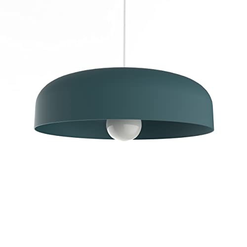 L+ Pendelleuchte Wohnzimmer Metall Zylinderform Kronleuchter Modern Küche Durchmesser 40cm - 50cm (Mittelmeer Blau) von L+