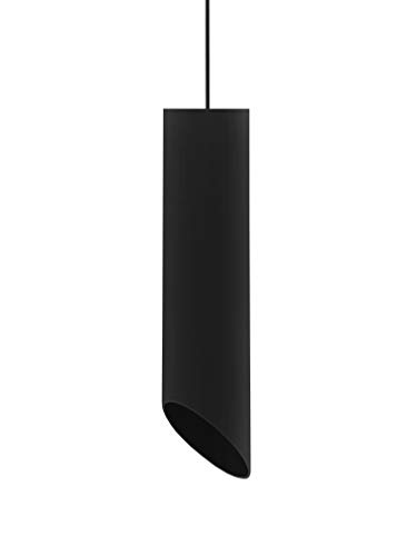 L+ Pendelleuchte Zylinder Schnitt GU10 Deckenleuchte Metall schwarz lackiert (schwarz, Ø30) von L+