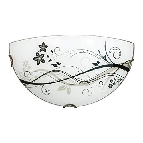 L+ Wandleuchte für den Innenbereich E27 – runde Deckenleuchte Halbmond – IP20 – Moderne Designer-Deckenleuchte Lotusblüte – Innenbeleuchtung (32 cm x 16 cm) von L+