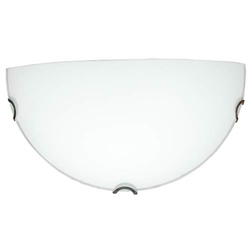 L+ Wandleuchte für den Innenbereich E27 – Wandleuchte rund Halbmond – IP20 – Deckenleuchte in modernem Design weiß – Innenbeleuchtung (32 x 16 cm) von L+