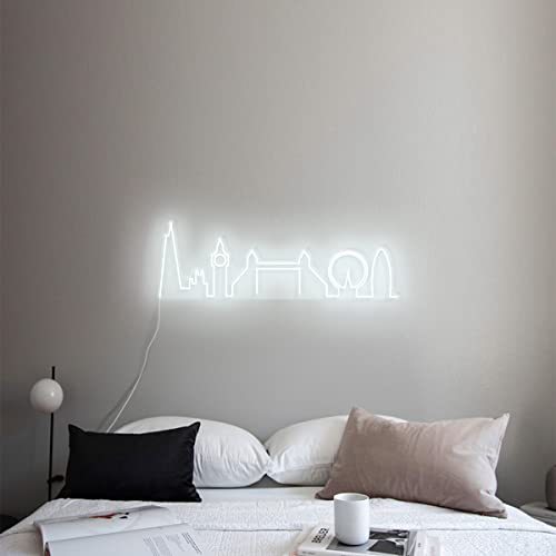 LED Signs London Skyline 110 Lifestyle COLD WHITE von CANDY SHOCK